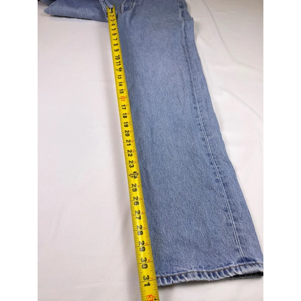Vtg Levis 501 Jeans‎ 33x32 (Fits 31x31) Light Wash Straight Leg Button Fly USA